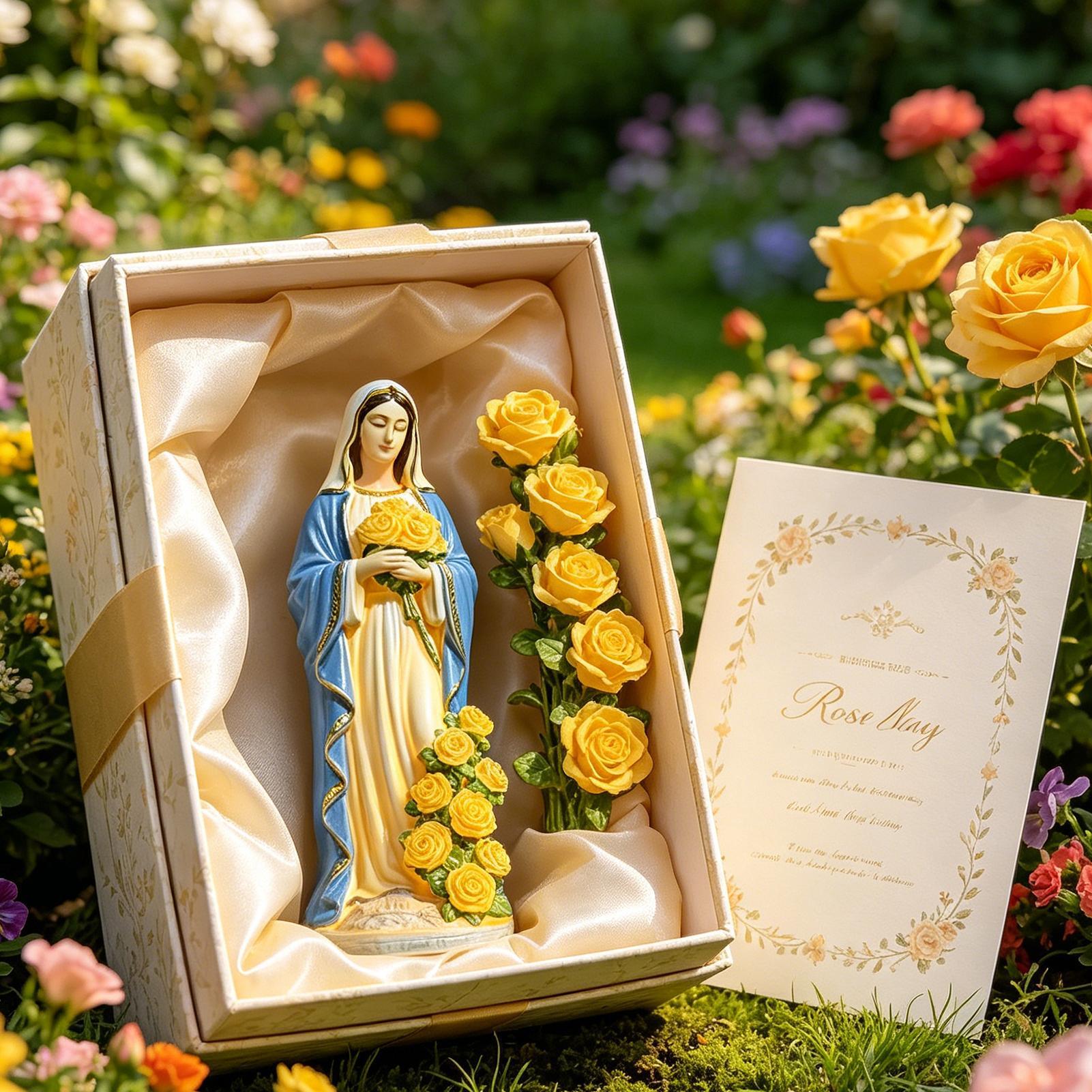 Crafting Resin - Estátua Solar da Virgem Maria para