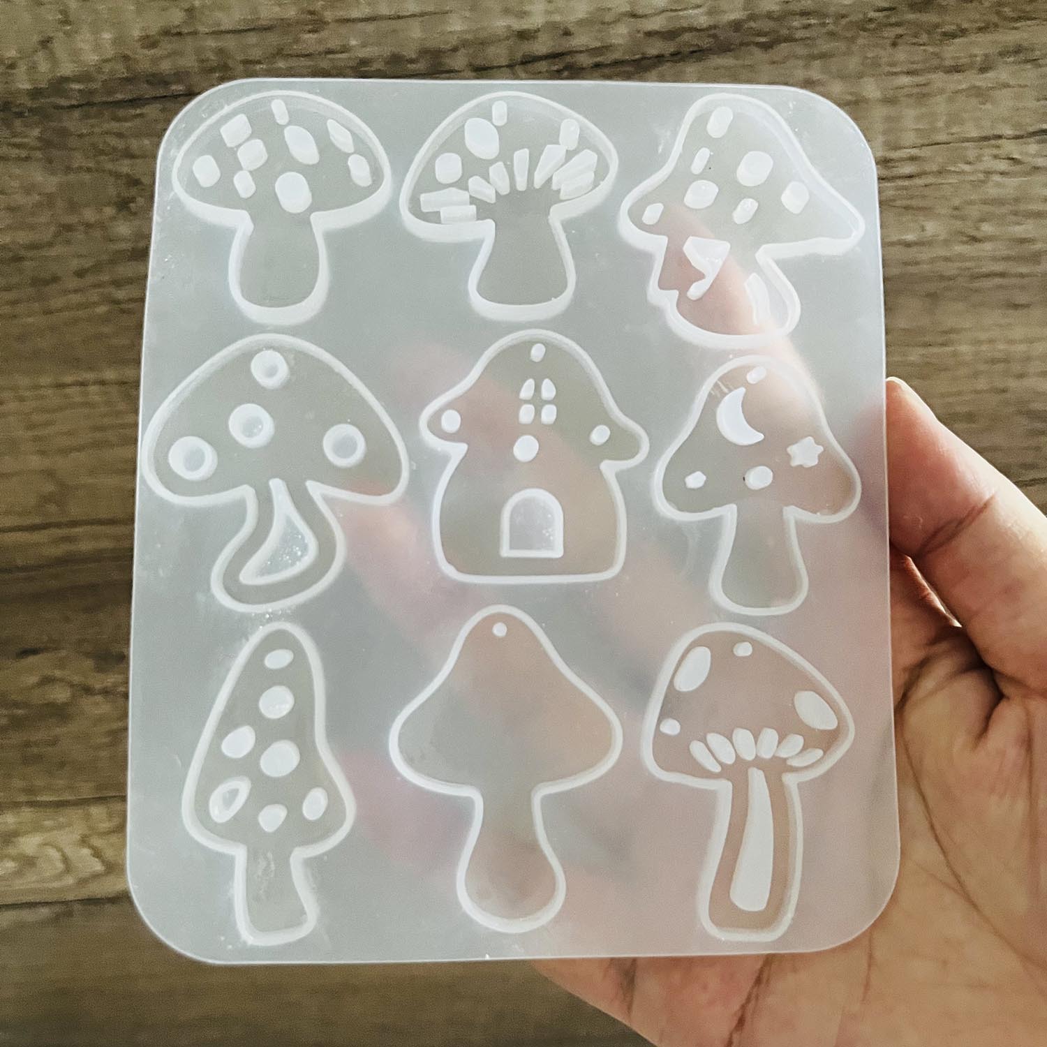 Flower Preservation Resin - Brinco de cogumelos multiestilo, pingente com