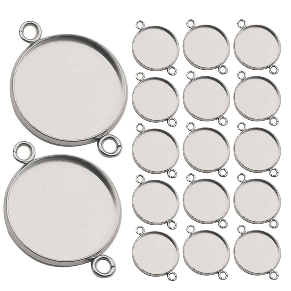Bezels Set Pendant - 20 peças de bases para joias