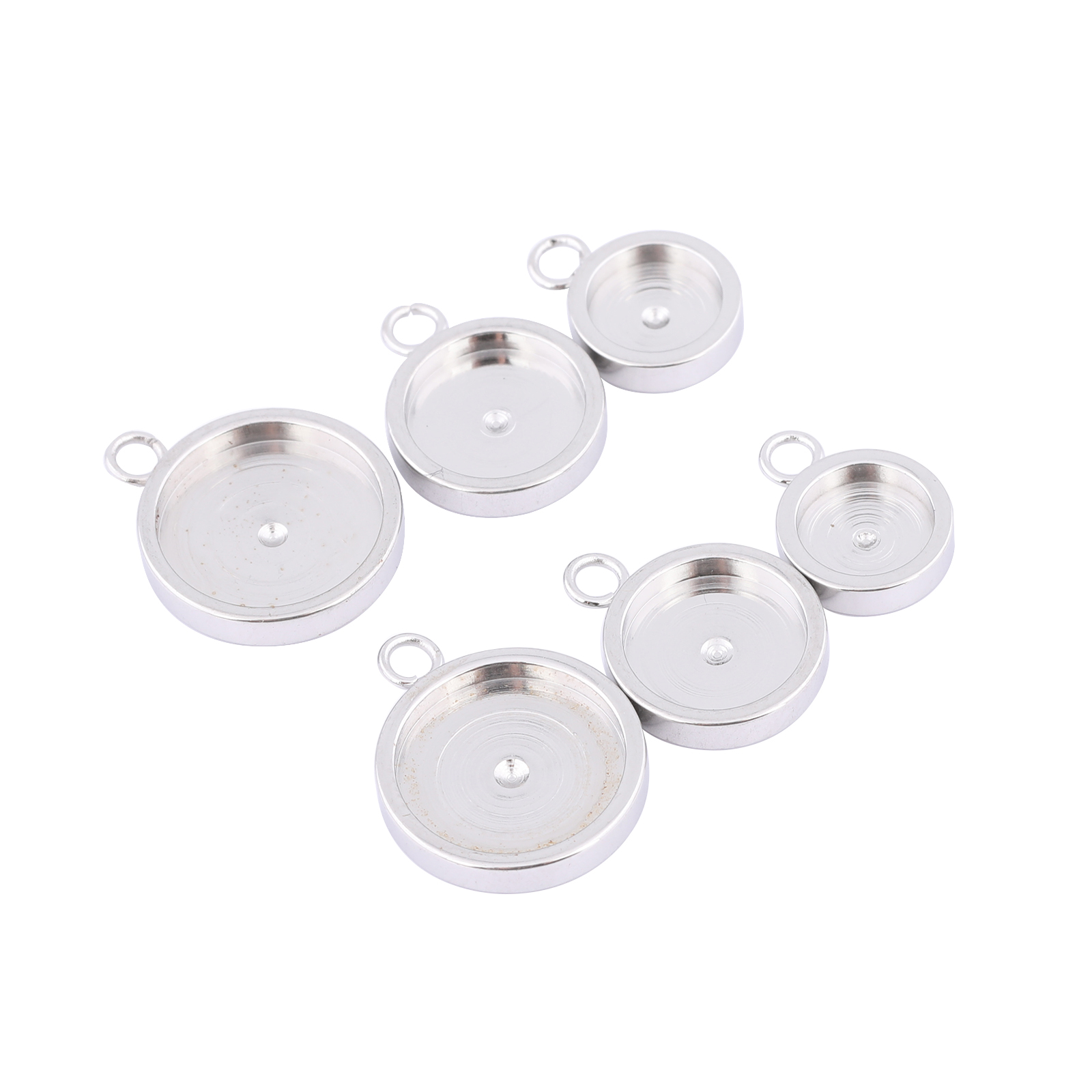 Aço Inoxidável Cabochão Base d - Bezels Set Pendant avaliação e preço